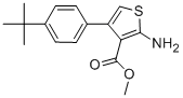 Structure of METHYL 2-AMINO-4-[4-(TERT-BUTYL)PHENYL]-3-THIOPHENECARBOXYLATE