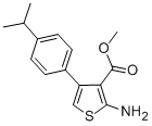 Structure of 2-AMINO-4-(4-ISOPROPYL-PHENYL)-THIOPHENE-3-CARBOXYLIC ACID METHYL ESTER