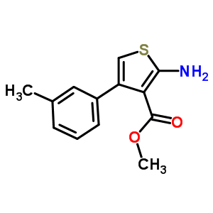 Structure of 2-AMINO-4-M-TOLYL-THIOPHENE-3-CARBOXYLIC ACID METHYL ESTER