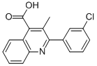 2-(3-氯苯基)-3-甲基喹啉-4-羧酸结构式