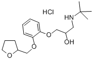 Structure of tert-butyl[2-hydroxy-3-[2-[(tetrahydro-2-furyl)methoxy]phenoxy]propyl]ammonium chloride