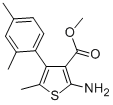 Chemical structure of 2-AMINO-4-(2,4-DIMETHYLPHENYL)-5-METHYLTHIOPHENE-3-CARBOXYLIC ACID METHYL ESTER