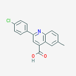 6-METHYL-2-(4-CHLOROPHENYL)-QUINOLINE-4-CARBOXYLIC ACID结构式