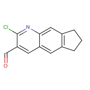 Structure of 6H-Cyclopenta[g]quinoline-3-carboxaldehyde, 2-chloro-7,8-dihydro-