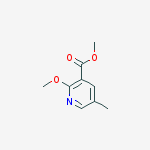 Methyl 2-methoxy-5-methylpyridine-3-carboxylate结构式