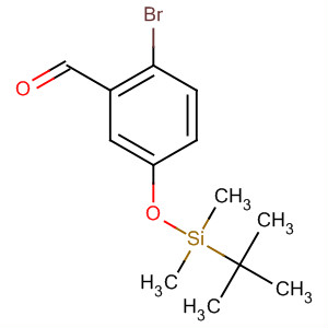 Benzaldehyde, 2-bromo-5-[[(1,1-dimethylethyl)dimethylsilyl]oxy]-结构式