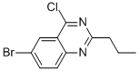 Structure of 6-bromo-4-chloro-2-propyl-quinazoline