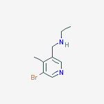 Structure of N-((5-bromo-4-methylpyridin-3-yl)methyl)ethanamine