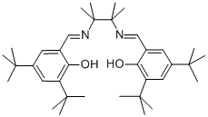 N,N-双(3,5-二叔丁基亚水杨基)-1,1,2,2-四甲基乙二胺结构式