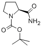 (2R)-2-氨甲酰基吡咯烷-1-甲酸叔丁酯结构式