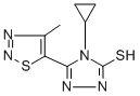 4-CYCLOPROPYL-5-(4-METHYL-1,2,3-THIADIAZOL-5-YL)-4H-1,2,4-TRIAZOLE-3-THIOL结构式