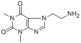 7-(2-aminoethyl)-3,7-dihydro-1,3-dimethyl-1H-purine-2,6-dione结构式