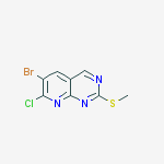 Structure of 6-bromo-7-chloro-2-(methylthio)pyrido[2,3-d]pyrimidine
