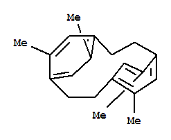 5,12,13,16-tetramethyltricyclo[8.2.2.2~4,7~]hexadeca-1(12),4,6,10,13,15-hexaene结构式