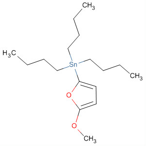Structure of Stannane, tributyl(5-Methoxy-2-furanyl)-