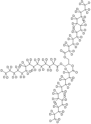Structure of GLYCERYL TRI(PENTADECANOATE-D29)