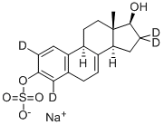 Structure of SODIUM 17BETA-DIHYDROEQUILIN-2,4,16,16-D4 3-SULFATE
