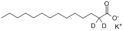 Structure of POTASSIUM TETRADECANOATE-2,2-D2