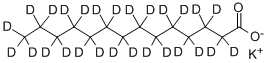Structure of POTASSIUM TETRADECANOATE-D27