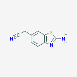2-氨基-6-乙氰苯并噻唑结构式