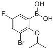3-溴-5-氟-2-异丙氧基苯基硼酸结构式