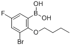 Chemical structure of 3-BROMO-2-BUTOXY-5-FLUOROPHENYLBORONIC