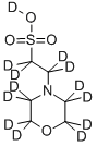 Structure of 2-(N-MORPHOLINO)ETHANESULFONIC ACID-D13