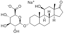 11B-HYDROXYANDROSTERONE GLUCURONIDE, SODIUM结构式