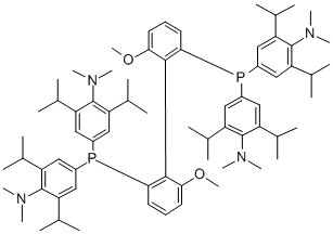 Structure of (R)-(-)-2,2-Bis[di(3,5-di-i-propyl-4-dimethylaminophenyl)phosphino]-6,6-dimethoxy-1,1-biphenyl,min.97%