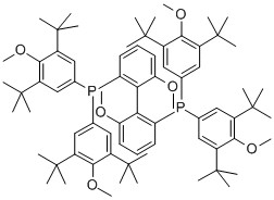 (R)-(-)-2,2-双[二(3,5-二叔丁基-4-甲氧基苯基)磷]-6,6-二甲氧基-1,1-联苯结构式