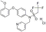 Structure of EthanesulfonaMide, 2,2,2-trifluoro-N-[4-(2-Methoxyphenoxy)phenyl]-N-(3-pyridinylMethyl)-, Monohydrochloride