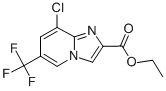 乙基8-氯-6-(三氟甲基)咪唑并[1,2-A]吡啶-2-羧酸酯结构式