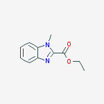 Structure of 1H-Benzimidazole-2-carboxylic acid, 1-methyl-, ethyl ester