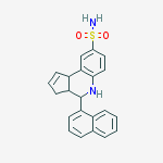 3a,4,5,9b-Tetrahydro-4-(1-naphthalenyl)-3H-cyclopentan[c]quinoline-8-sulfonamide结构式