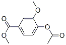 4-Acetoxy-3-methoxybenzoic acid methyl ester结构式