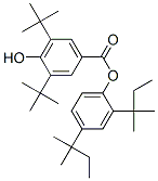 Structure of Benzoic acid, 3,5-bis(1,1-dimethylethyl)-4-hydroxy-,2,4-bis(1,1-dimethylpropyl)phenyl ester