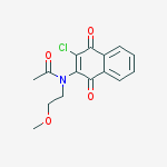 N-(3-chloro-1,4-dioxo-1,4-dihydronaphthalen-2-yl)-N-(2-methoxyethyl)acetamide结构式