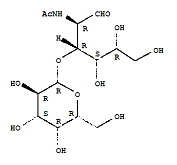 Structure of D-Galactose, 2-(acetylamino)-2-deoxy-3-O-beta-D-galactopyranosyl-