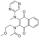 N-(1,4-dioxo-3-(pyrazin-2-ylMethylaMino)-1,4-dihydronaphthalen-2-yl)-N-(2-Methoxyethyl)acetaMide结构式