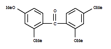 Chemical structure of (H3CO)2C6H3COC6H3(OCH3)2