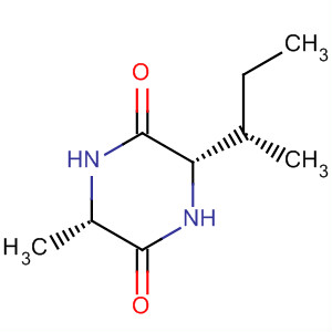 Structure of 2,5-Piperazinedione, 3-methyl-6-[(1S)-1-methylpropyl]-, (3S,6S)-