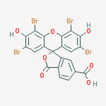 Structure of 2',4',5',7'-tetrabromo-3',6'-dihydroxy-1-oxospiro[2-benzofuran-3,9'-xanthene]-5-carboxylic acid