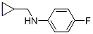Structure of BENZENAMINE, N-(CYCLOPROPYLMETHYL)-4-FLUORO-