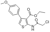 2-(2-氯乙酰氨基)-4-(4-甲氧基苯基)噻吩-3-羧酸乙酯结构式