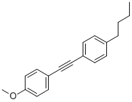 1-丁基-4-[2-(4-甲氧苯基)乙炔基]苯结构式
