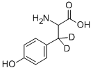 DL-4-HYDROXYPHENYLALANINE-3,3-D2结构式