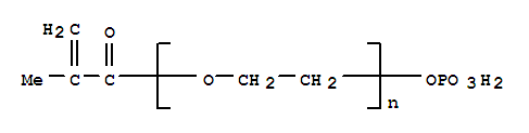 Structure of Poly(oxy-1,2-ethanediyl), .alpha.-(2-methyl-1-oxo-2-propenyl)-.omega.-(phosphonooxy)-