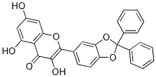 2-(2,2-diphenyl-1,3-benzodioxol-5-yl)-3,5,7-trihydroxychromen-4-one结构式