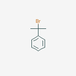 Chemical structure of Benzene, (1-bromo-1-methylethyl)-
