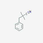 Structure of 2,2-dimethyl-3-phenylpropanenitrile